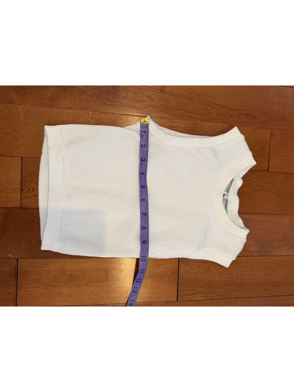 Kyodan White Ribbed Sleeveless Top - Picture 5 of 5